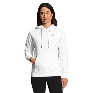 NWT The North Face Women's Graphic Injection Hoodie,White/Acoustic Blue-Size S